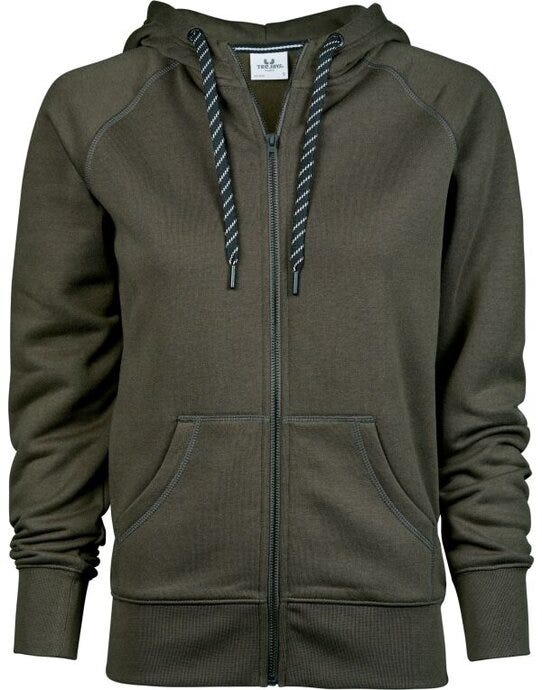 Tee Jays TJ5436 Ladies Fashion Full Zip Hood - Deep Green