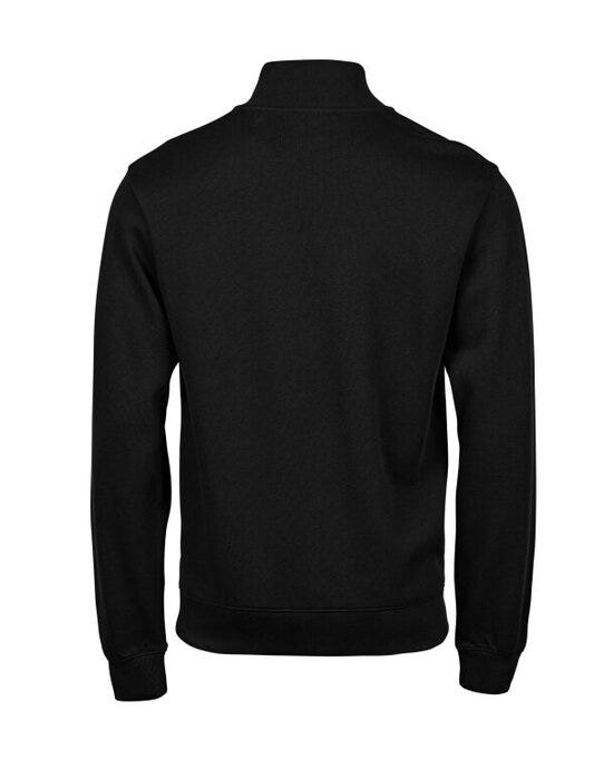 Tee Jays TJ5506 Ribbed Interlock Half Zip - Black