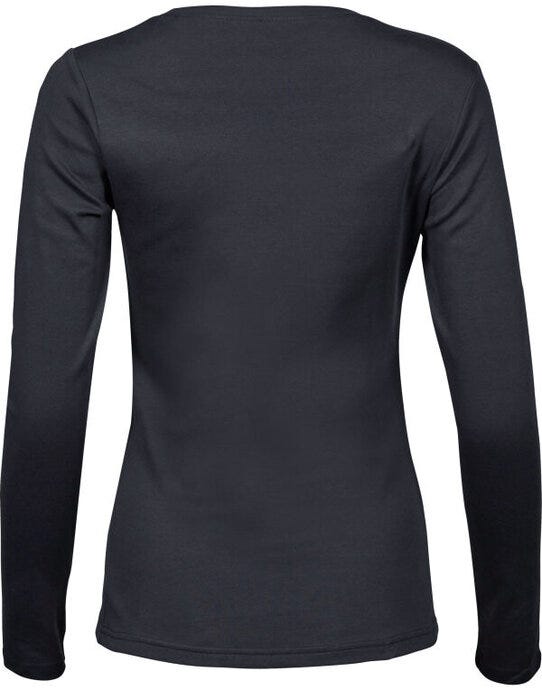 Tee Jays TJ590 Lady Long Sleeve Interlock Tee - Dark Grey