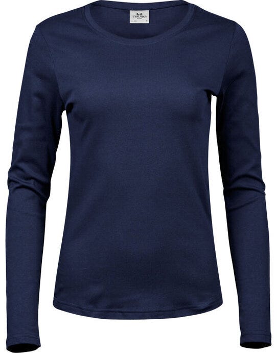 Tee Jays TJ590 Lady Long Sleeve Interlock Tee - Navy