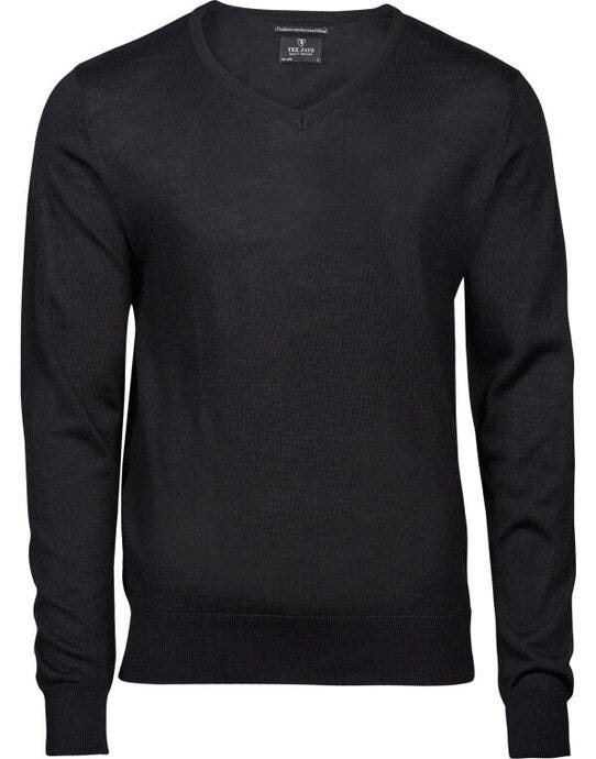 Tee Jays TJ6001 Mens V Neck Knitted Sweater - Black