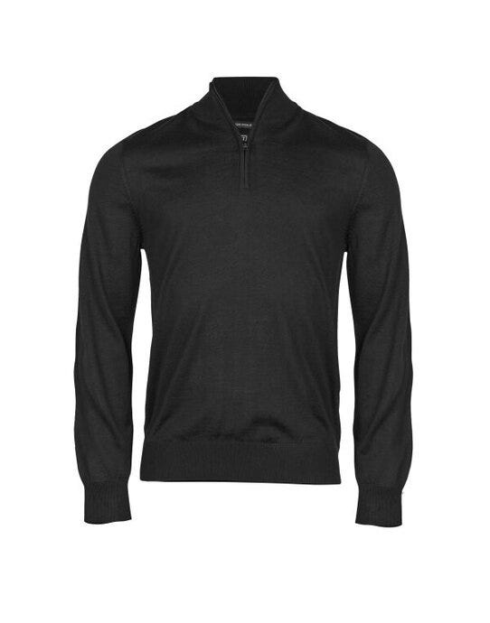 Tee Jays TJ6010 Mens Half Zip - Black