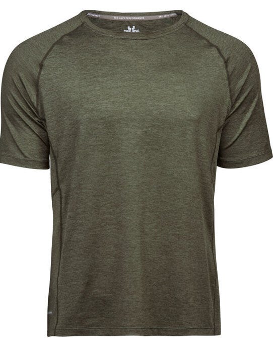 Tee Jays TJ7020 Mens CoolDry Tee - Olive Melange