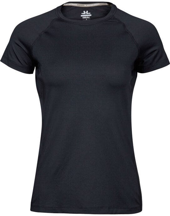 Tee Jays TJ7021 Ladies CoolDry Tee - Black