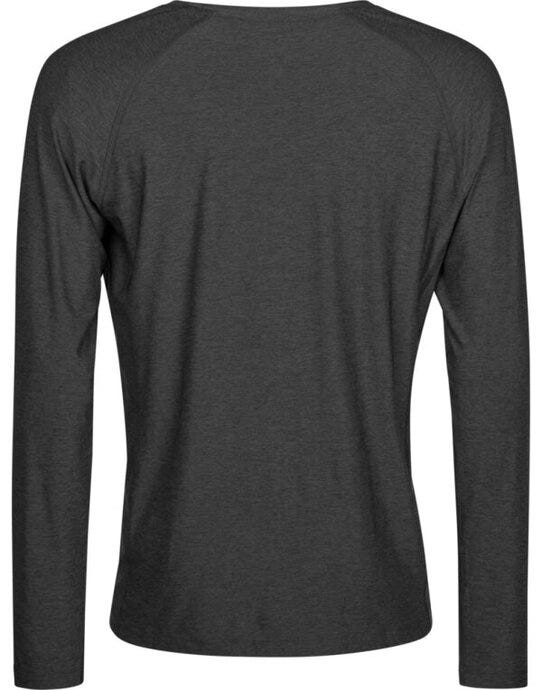 Tee Jays TJ7022 Long Sleeve Cooldry Tee - Black Melange