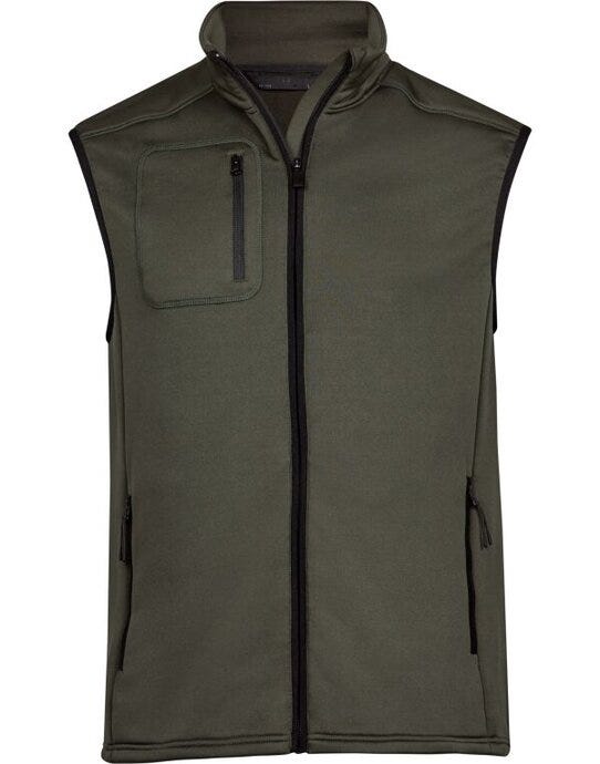 Tee Jays TJ9104 Mens Stretch Fleece Bodywarmer - Deep Green