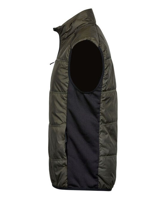 Tee Jays TJ9114 Hybrid-Stretch Bodywarmer - Deep Green/ Black