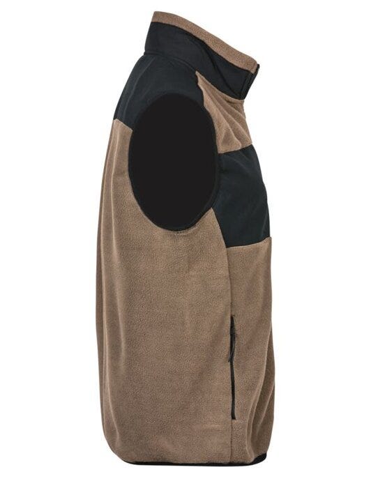 Tee Jays TJ9122 Mountain Fleece Bodywarmer - Clay/Black