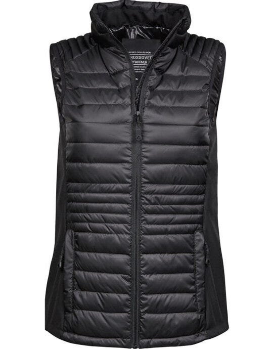 Tee Jays TJ9625 Ladies Crossover Bodywarmer - Black/Black