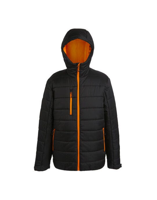Regatta Professional TRA241 Regatta Men's Navigate Thermal Jacket - Black Orange Pop
