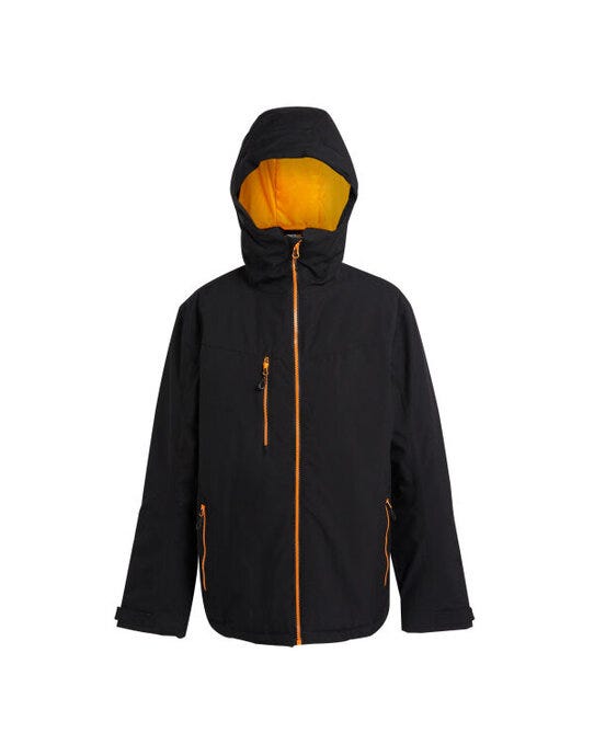 Regatta Professional TRA253 Regatta Navigate WP Insulated Jacket - Black Orange Pop