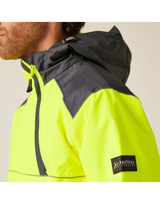 Regatta High Visibility TRA316 Regatta Hi Vis Bomber Jacket - Yellow/Grey