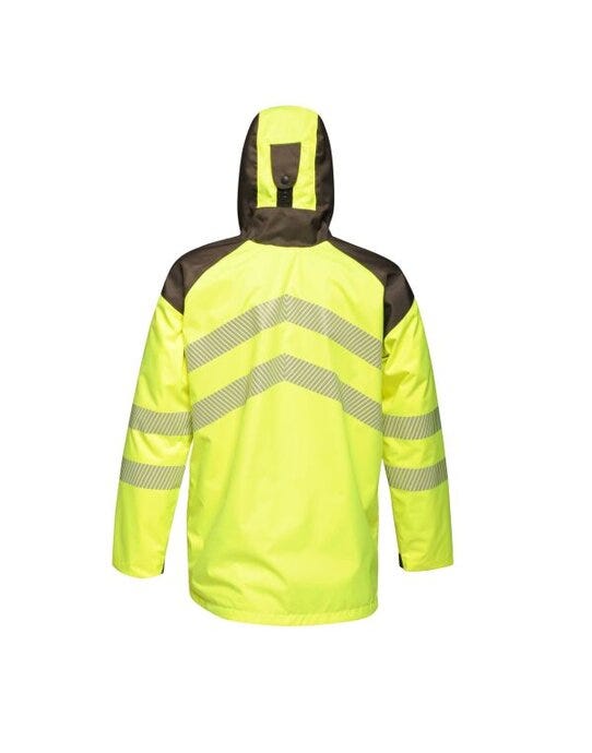 Regatta High Visibility TRA340 Regatta Hi Vis Parka Jacket - Yellow/Grey