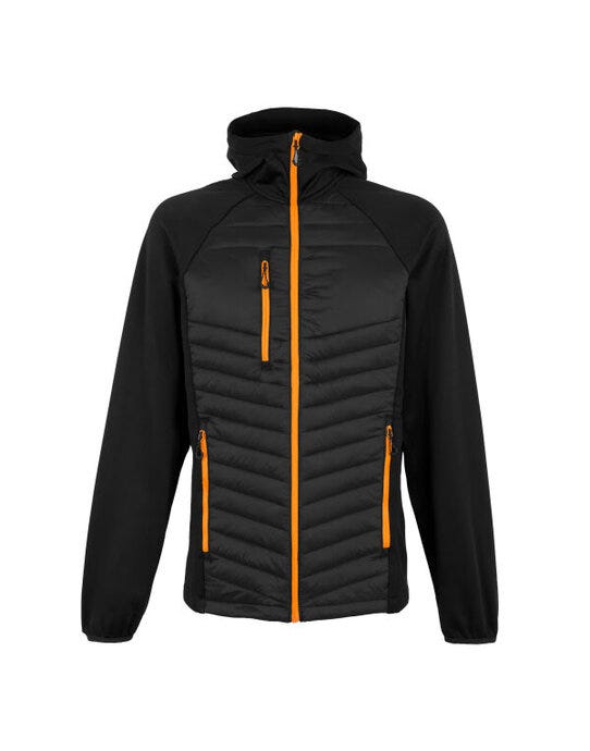 Regatta Professional TRA549 Regatta Men's Navigate Hybrid Jacket - Black Orange Pop
