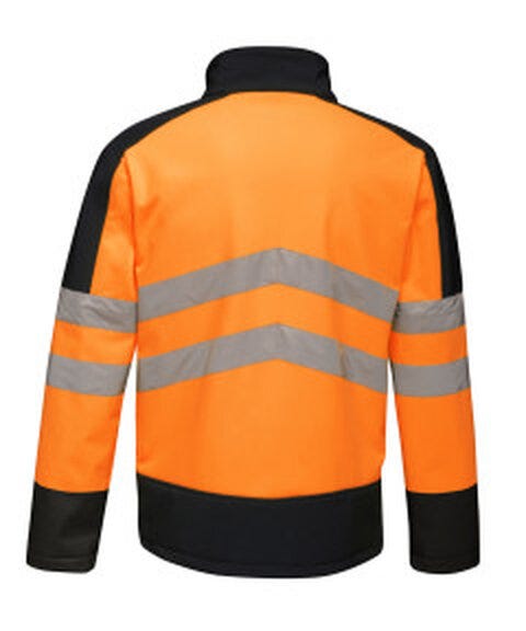 Regatta High Visibility TRA625 Regatta Hi-Vis Pro 3 Layer Softshell - Orange/Navy