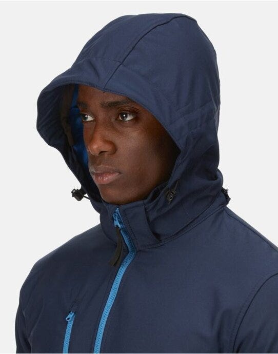 Regatta Professional TRA701 Regatta Venturer Hooded Softshell - Navy/ French Blue