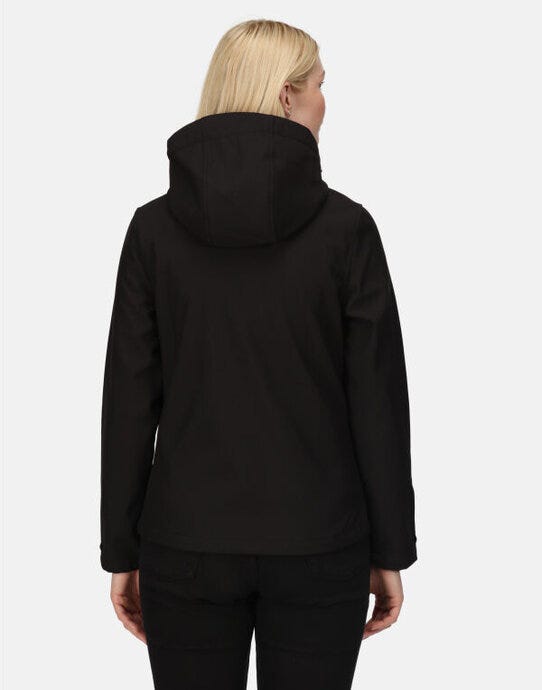 Regatta Professional TRA702 Regatta Womens Venturer Hooded Softshell - Black/Black