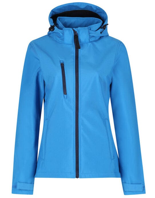 Regatta Professional TRA702 Regatta Womens Venturer Hooded Softshell - French Blue / Navy