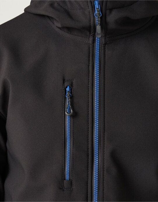 Regatta Professional TRA705 Regatta Navigate 2-Layer Hood Softshell - Black/New Royal