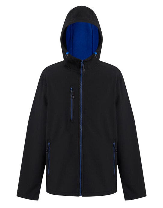 Regatta Professional TRA705 Regatta Navigate 2-Layer Hood Softshell - Black/New Royal