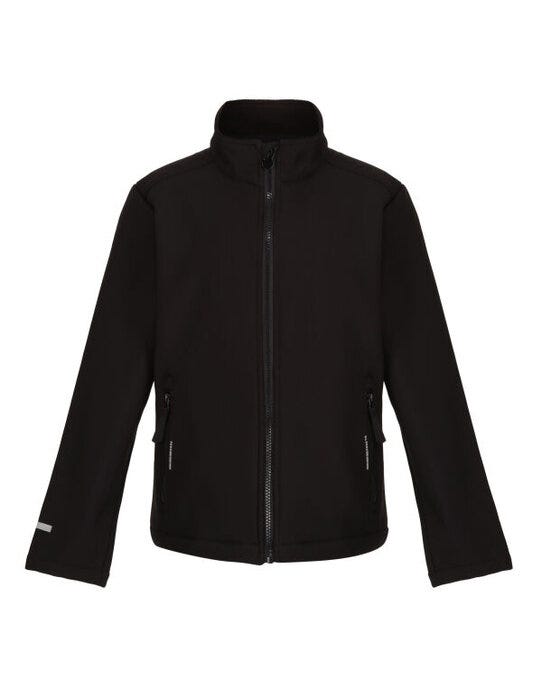 Regatta Junior TRA732 Ablaze 2 Layer Softshell - Black/Black