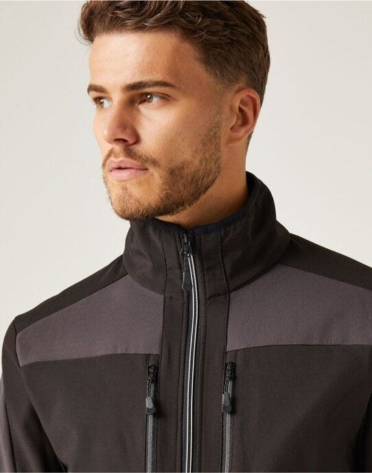 Regatta Professional TRA753 Regatta E-Volve Unisex 2 Layer Softshell - Ash/Black
