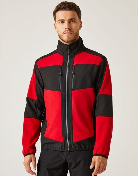 Regatta Professional TRA753 Regatta E-Volve Unisex 2 Layer Softshell - Classic Red/Black