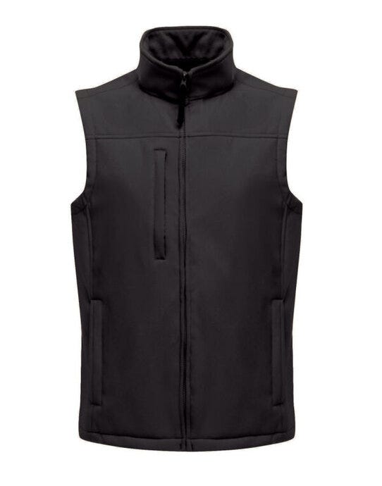Regatta Professional TRA788 Regatta Mens Flux Softshell Bodywarmer - Black/Black