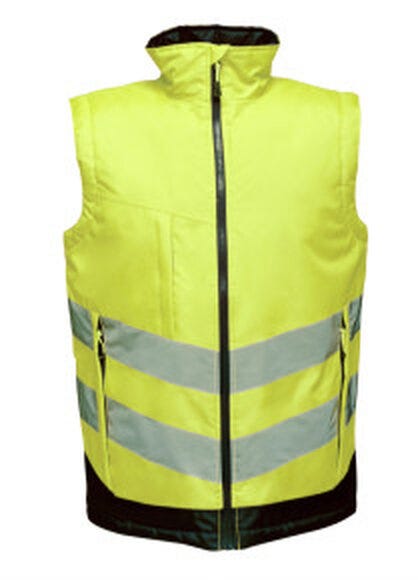 Regatta High Visibility TRA840 Regatta Hi-Vis Pro Insulated Bodywarmer - Yellow/Navy