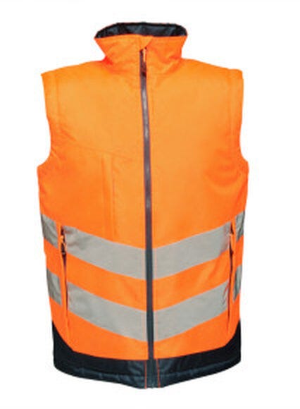 Regatta High Visibility TRA840 Regatta Hi-Vis Pro Insulated Bodywarmer - Orange/Navy