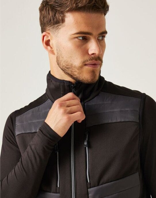 Regatta Professional TRA905 Regatta E-Volve Unisex Hybrid Bodywarmer - Ash/Black