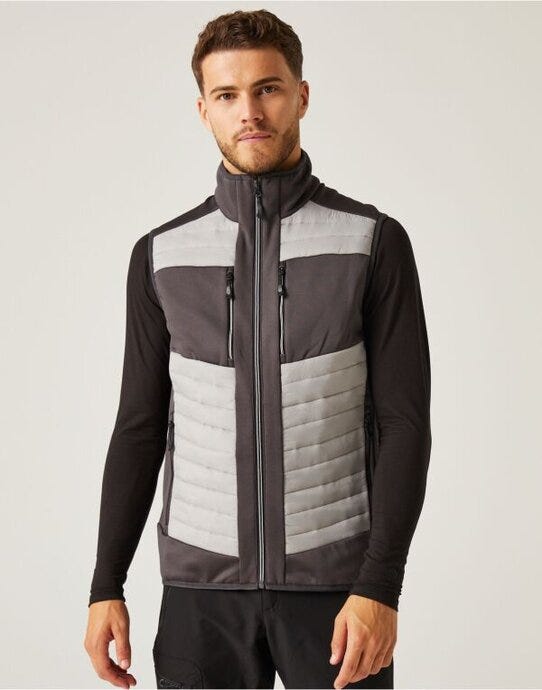 Regatta Professional TRA905 Regatta E-Volve Unisex Hybrid Bodywarmer - Mineral Grey/Ash