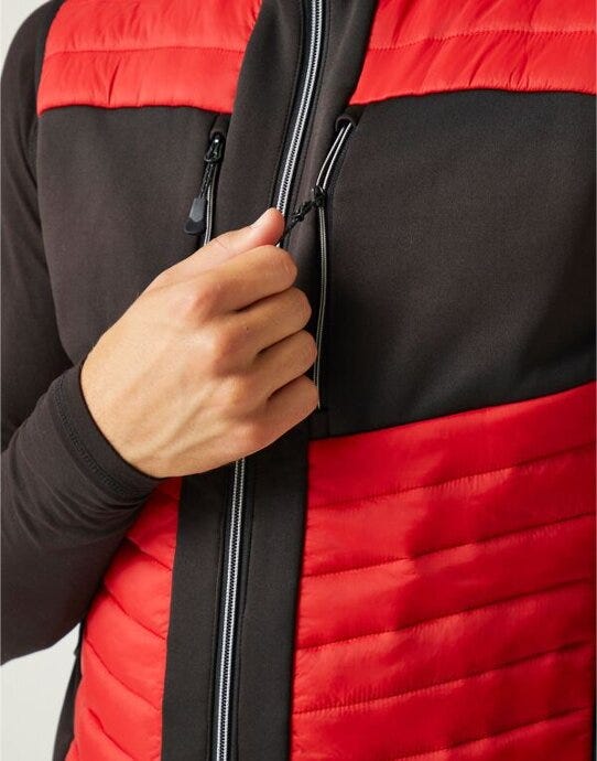Regatta Professional TRA905 Regatta E-Volve Unisex Hybrid Bodywarmer - Classic Red/Black