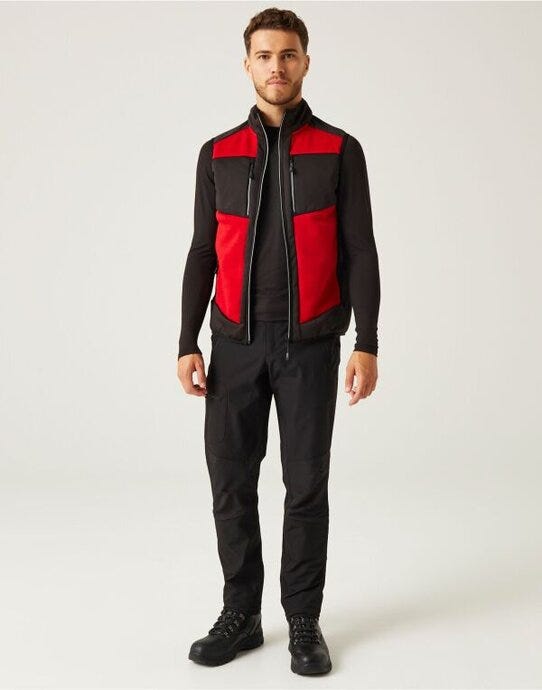 Regatta Professional TRA914 Regatta E-Volve Knit Stretch Bodywarmer - Classic Red/Black