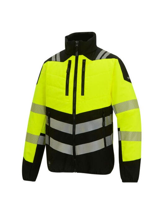 Regatta High Visibility TRA953 Regatta Hi-Vis X-Pro Hybrid Jkt Class 2 - Black/Hi-Vis Yellow