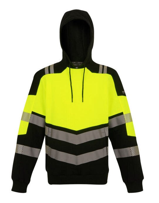 Regatta High Visibility TRF780 Regatta Hi-Vis X-Pro Hoodie (Class 2) - Black/Hi-Vis Yellow