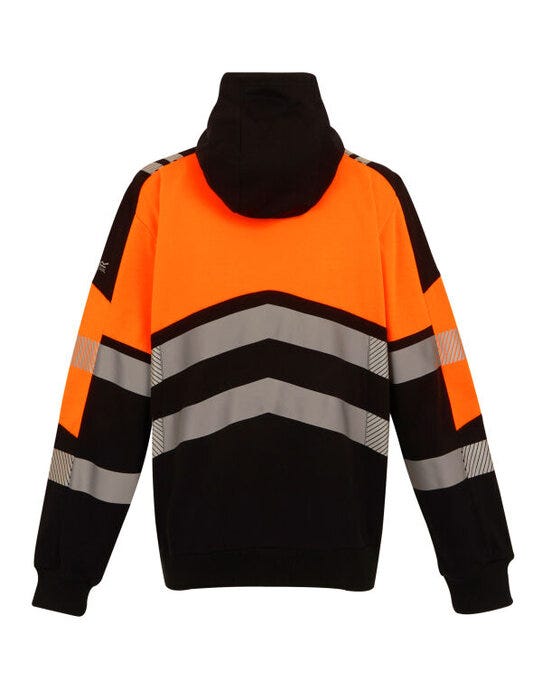 Regatta High Visibility TRF780 Regatta Hi-Vis X-Pro Hoodie (Class 2) - Black/Hi-Vis Orange