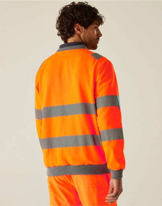 Regatta High Visibility TRF813 Regatta Hi-Vis Pro Contract Crew Sweat - Hi Vis Orange