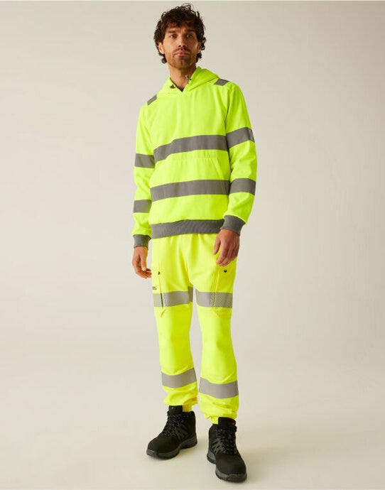 Regatta High Visibility TRF814 Regatta Hi-Vis Pro Contract Hoodie - Hi-Vis Yellow