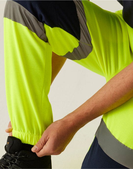 Regatta High Visibility TRJ503 Regatta Hi Vis Pro Two Tone Joggers - Hi-Vis Yellow/Navy