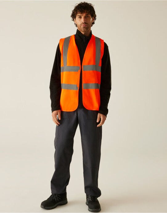Regatta High Visibility TRS195 Regatta Hi Vis Pro Vest - Hi Vis Orange