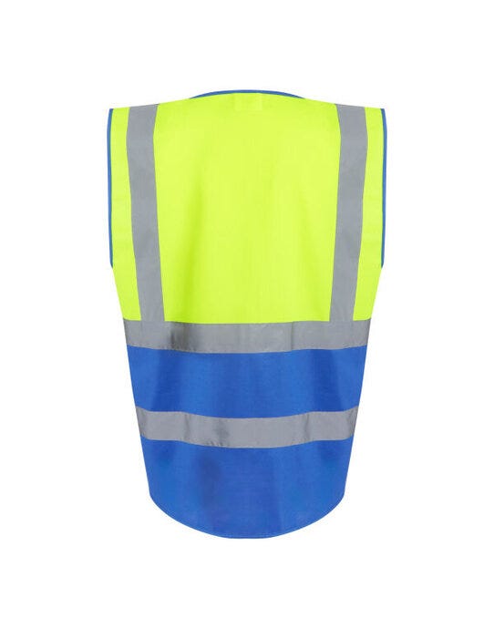 Regatta High Visibility TRS251 Regatta Pro Hi Vis Executive Vest - Hi Vis Yellow/Royal Blue