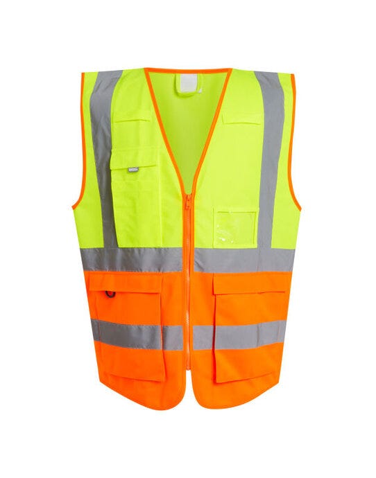 Regatta High Visibility TRS251 Regatta Pro Hi Vis Executive Vest - Hi Vis Yellow/Orange