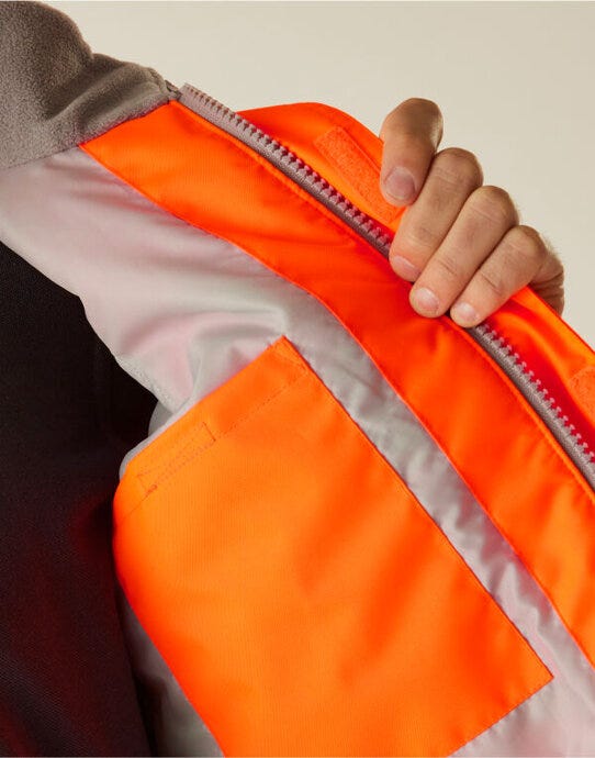 Regatta High Visibility TRW600 Regatta Pro Contract Dover Parka - Hi Vis Orange