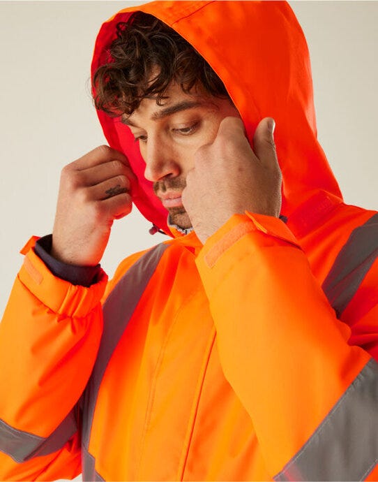 Regatta High Visibility TRW600 Regatta Pro Contract Dover Parka - Hi Vis Orange