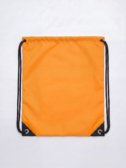 United Bags UB4010 UB Crest Drawstring Gymsac - Orange