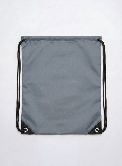 United Bags UB4010 UB Crest Drawstring Gymsac - Grey