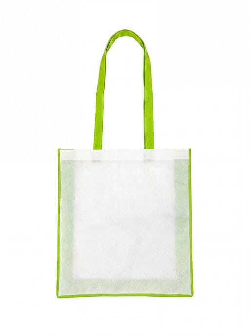 United Bags UB4070 UB Edge Non Woven Two Tone Shopper - Light Green
