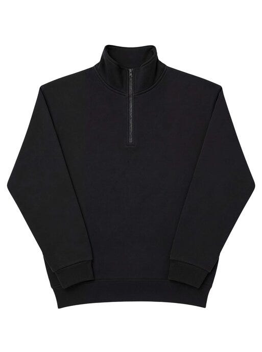 Ultimate Clothing Collection UCC005 UCC Everyday 1/4 Zip Sweatshirt - Black
