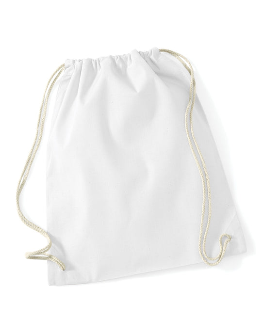 Westford Mill W110 Cotton Gymsac - White